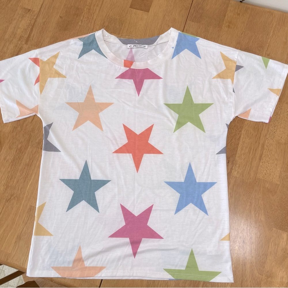 Colorful Star Pattern T-Shirt